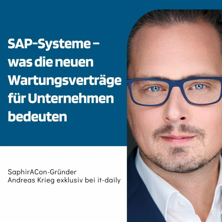 Neue SAP-Wartungsverträge SaphirACon in der Presse